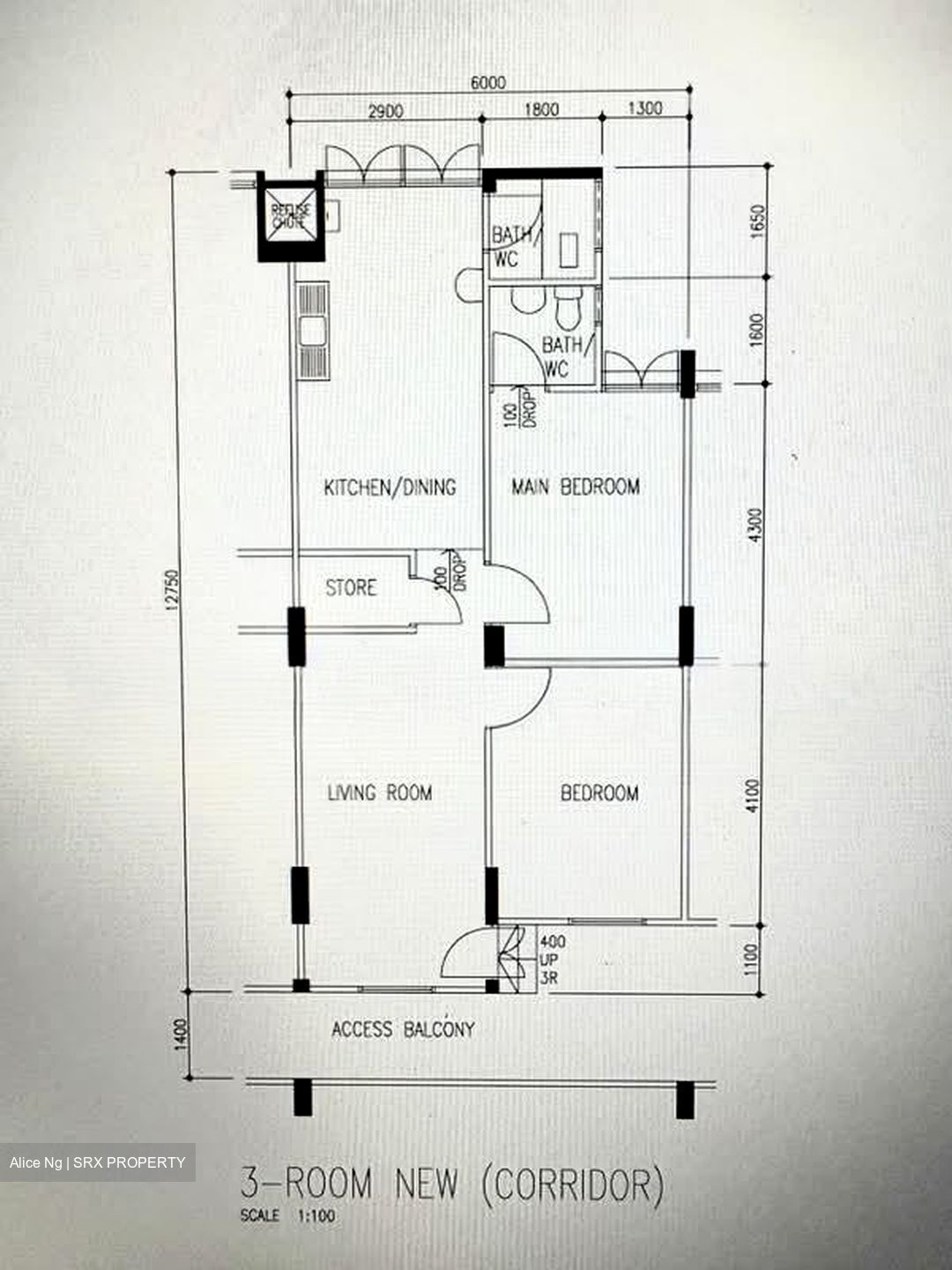 Blk 107 Yishun Ring Road (Yishun), HDB 3 Rooms #553517281